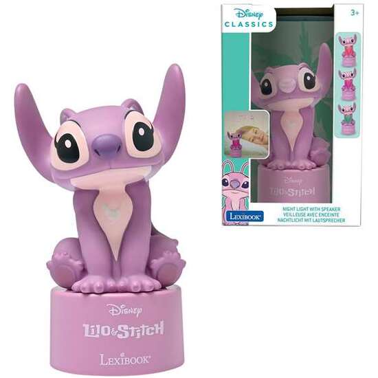 LAMPARA STITCH ANGEL DE LUZ NOCTURNA CON ALTAVOZ image 0