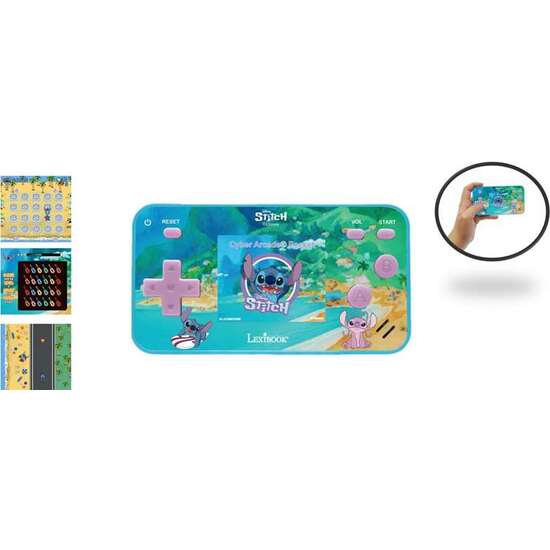 CONSOLA PORTÁTIL STITCH  PANTALLA LCD EN COLOR DE 1,8 150 JUEGOS, INCLUIDOS 10 JUEGOS EXCLUSIVOS DE image 0