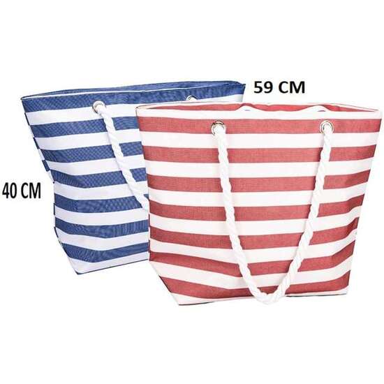 BOLSOS DE PLAYA OXFORD POLYESTER 600 59X19X40CM RED-BLUE image 1