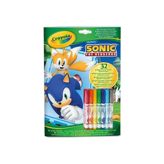 LIBRO ACTIVIDADES Y COLOREAR SONIC CON 7 ROTULADORES image 0