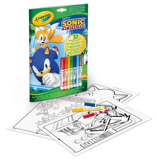 LIBRO ACTIVIDADES Y COLOREAR SONIC CON 7 ROTULADORES image 1