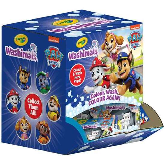 MASCOTA WASHIMALS PAW PATROL SOBRE INDIVIDUAL CON MASCOTA PARA COLOREAR. image 0