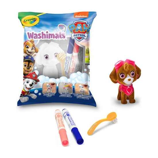MASCOTA WASHIMALS PAW PATROL SOBRE INDIVIDUAL CON MASCOTA PARA COLOREAR. image 2