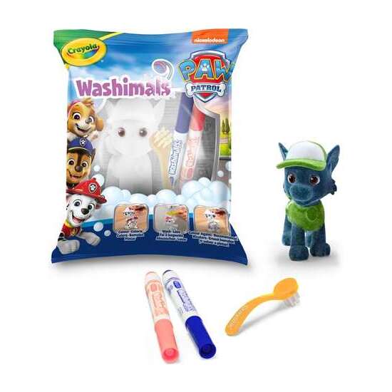 MASCOTA WASHIMALS PAW PATROL SOBRE INDIVIDUAL CON MASCOTA PARA COLOREAR. image 3