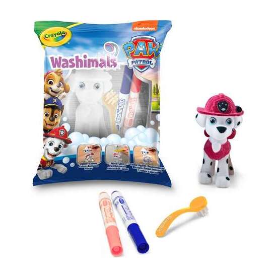 MASCOTA WASHIMALS PAW PATROL SOBRE INDIVIDUAL CON MASCOTA PARA COLOREAR. image 4