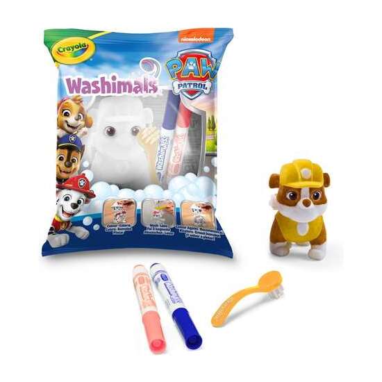 MASCOTA WASHIMALS PAW PATROL SOBRE INDIVIDUAL CON MASCOTA PARA COLOREAR. image 5