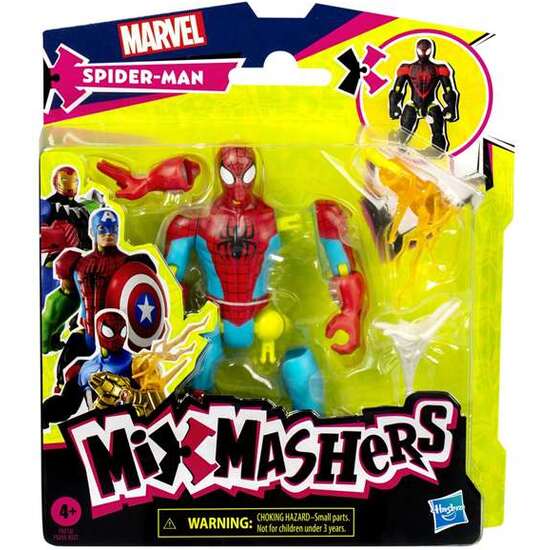 FIGURA SPIDERMAN MIXMASHERS CON 16 PUNTOS DE CONEXION. 12 CM - MODELOS SURTIDOS image 0