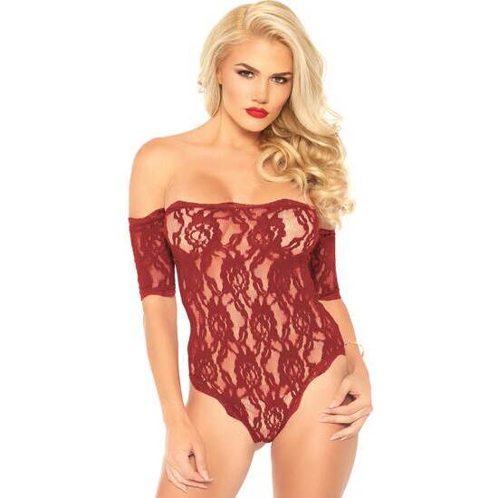 LACE TEDDY AND BOTTOM RED image 0