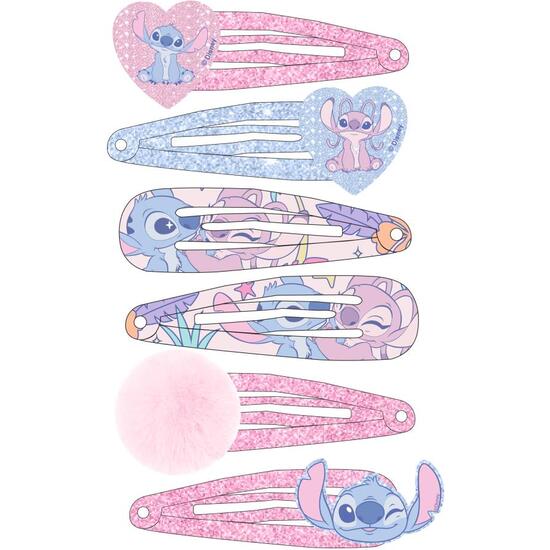 ACCESORIOS PELO CLIPS 6 PIEZAS STITCH image 1