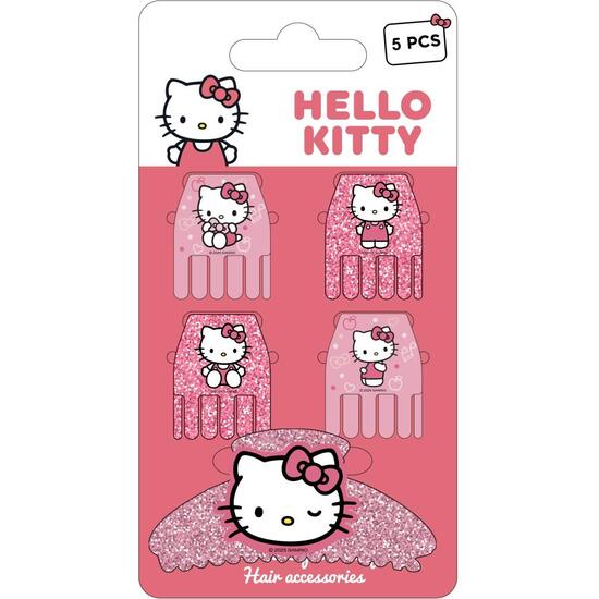 ACCESORIOS PELO CLIPS 5 PIEZAS HELLO KITTY image 0