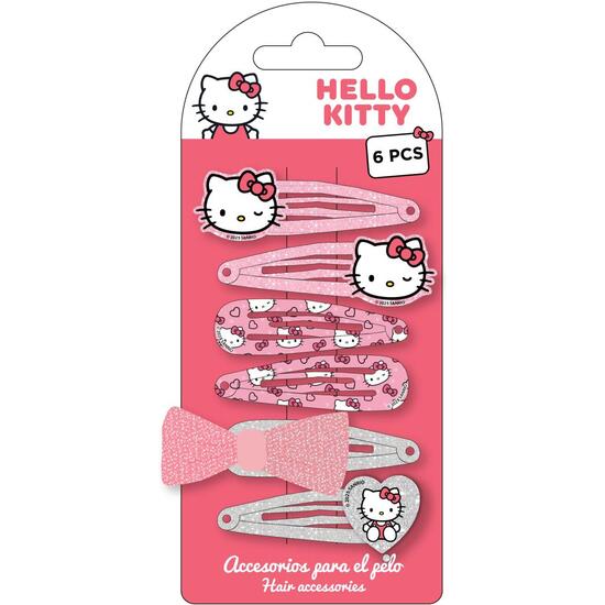 ACCESORIOS PELO CLIPS 6 PIEZAS HELLO KITTY image 0