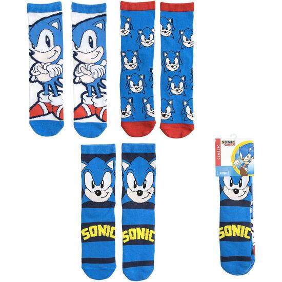 PACK CALCETINES 3 PIEZAS SONIC image 0