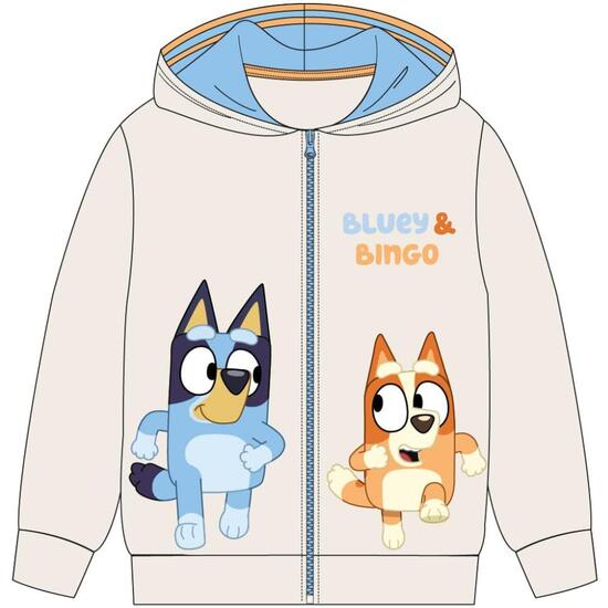 SUDADERA CON CAPUCHA COTTON BRUSHED CREMALLERA BLUEY image 0