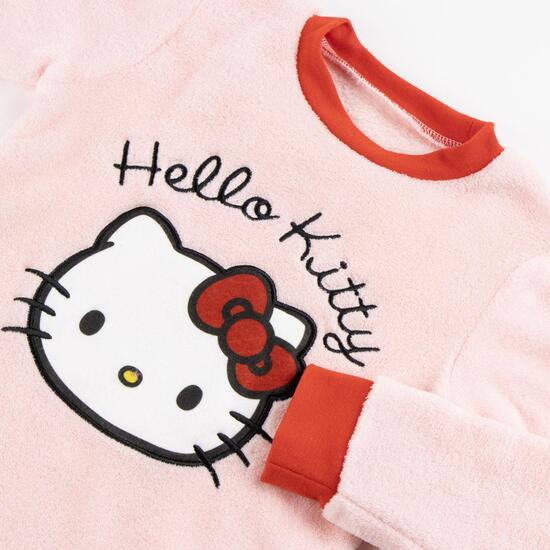 PIJAMA LARGO CORAL FLEECE APLICACIONES HELLO KITTY image 2