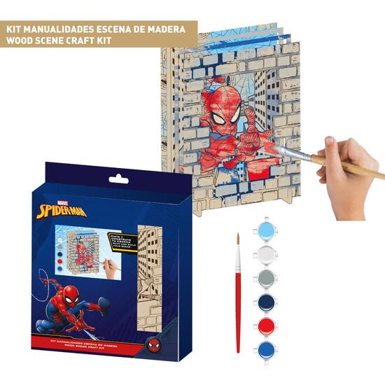 FIGURAS COLOREABLES MADERA SPIDERMAN image 0