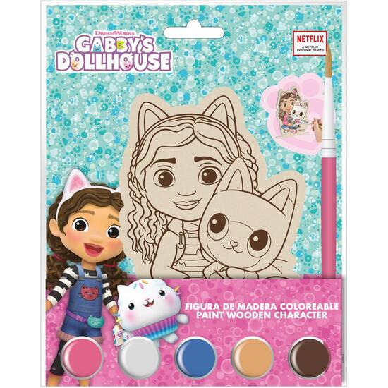 FIGURAS COLOREABLES MADERA GABBY´S DOLLHOUSE image 0