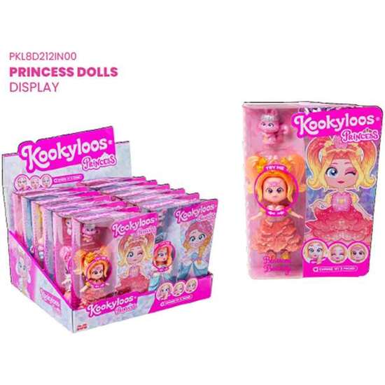MUÑECA KOOKYLOOS PRINCESS DOLLS INCLUYE MUÑECA CONJUNTO DE ROPA,DIADEMA Y MASCOTA. 18X26.5X23.5 CM image 0