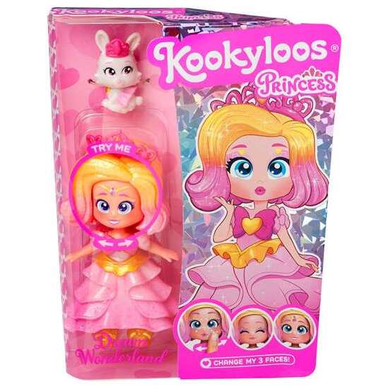 MUÑECA KOOKYLOOS PRINCESS DOLLS INCLUYE MUÑECA CONJUNTO DE ROPA,DIADEMA Y MASCOTA. 18X26.5X23.5 CM image 2