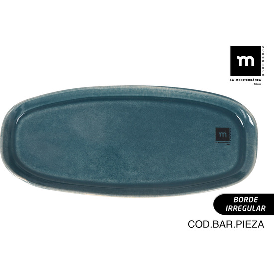 FUENTE OVAL 33.4X14.8X2.5CM OCEAN BLUE MD image 0