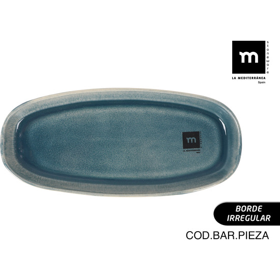 FUENTE OVAL 25.5X11.7X2.3CM OCEAN BLUE MD image 0