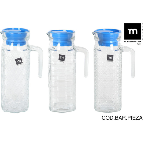 JARRA VIDRIO C/TAPA 1000CC CHRYSTIE DEC.SURT MD image 0