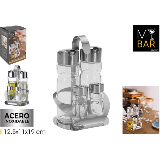 ACEITERA-VINAG-SALEROS C/SOPORTE MY BAR image 0