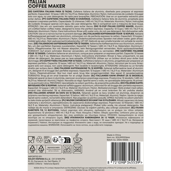 CAFETERA 12 TAZAS INDUCCIÓN MASTERCHEF image 4