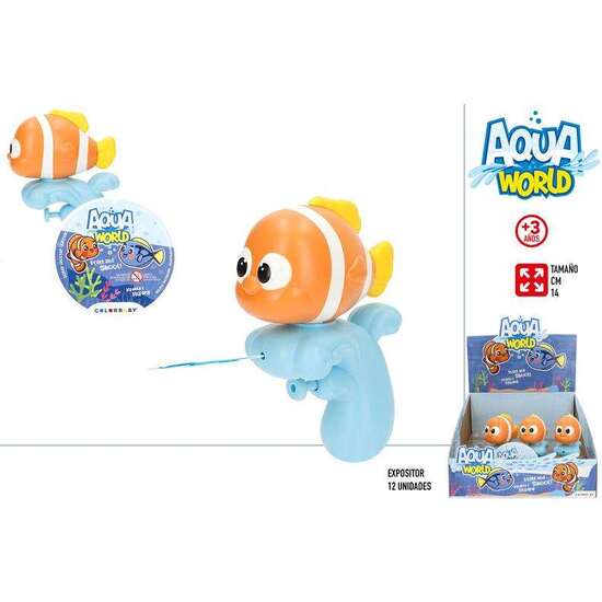 PISTOLA AGUA INFANTIL PEZ NARANJA 14 CM - MODELOS SURTIDOS image 0