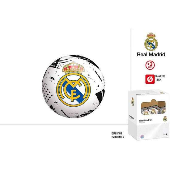 PELOTA REAL MADRID 13 CM (HINCHADA) image 0