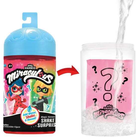 FIGURA SORPRESA MIRACULOULS LADYBUG MAGIC HEROEZ POP ¡¡AÑADE AGUA, AGITA Y DESCUBRE EL PERSONAJE!! image 0