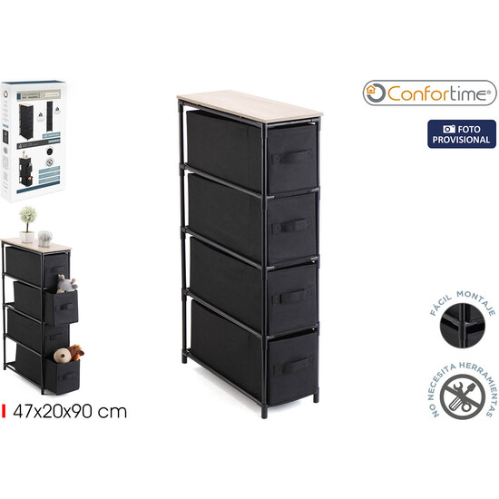 CAJONERA TNT/MADERA 4 CAJONES CONFORTIME image 0