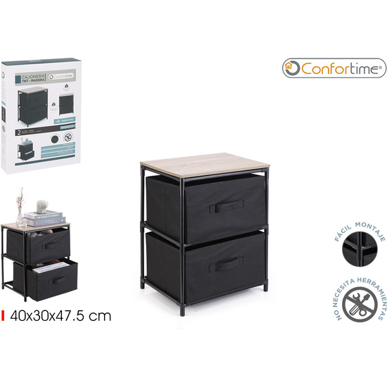 CAJONERA TNT/MADERA 2 CAJONES CONFORTIME image 0