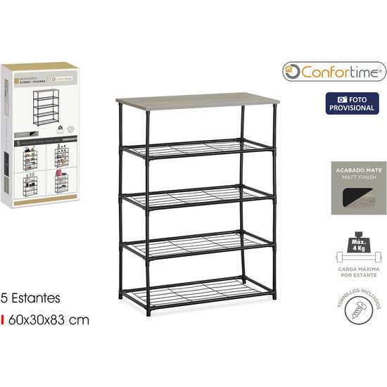 ESTANTERIA 5 NIVELES MADERAMETAL CONFORTIME image 0