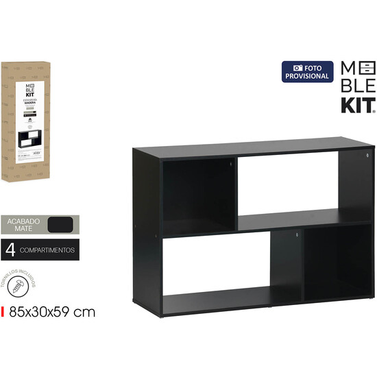 ESTANTER.CUBO/RECT. 4 COMPARIMENTOS MOBLEKIT image 0