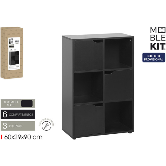 ESTANT.CUBO 6 COMPART.CON 3 PUERTAS MOBLEKIT image 0