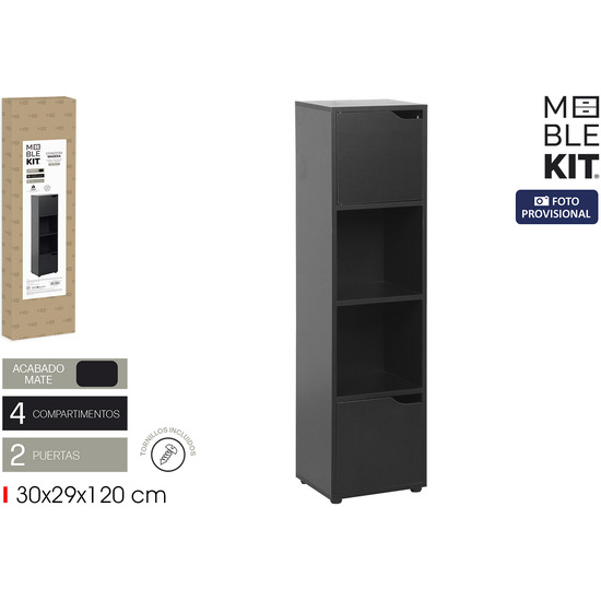 ESTANT.CUBO 4 COMPART.CON 2 PUERTAS MOBLEKIT image 0