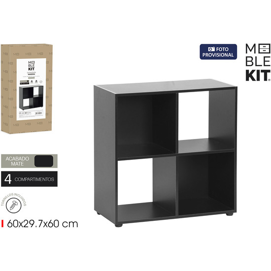 ESTANTERIA CUBO 4 COMPARIMENTOS MOBLEKIT image 0