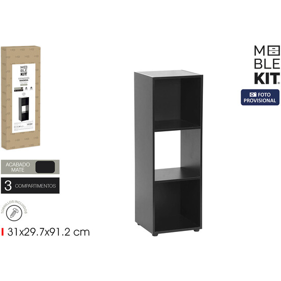 ESTANTERIA CUBO 3 COMPARIMENTOS MOBLEKIT image 0