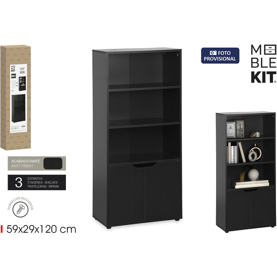 ESTANTERIA MAD.4 NIVELES C/PUERTA MOBLEKIT image 0