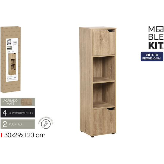 ESTANT.CUBO 4 COMPART.CON 2 PUERTAS MOBLEKIT image 0