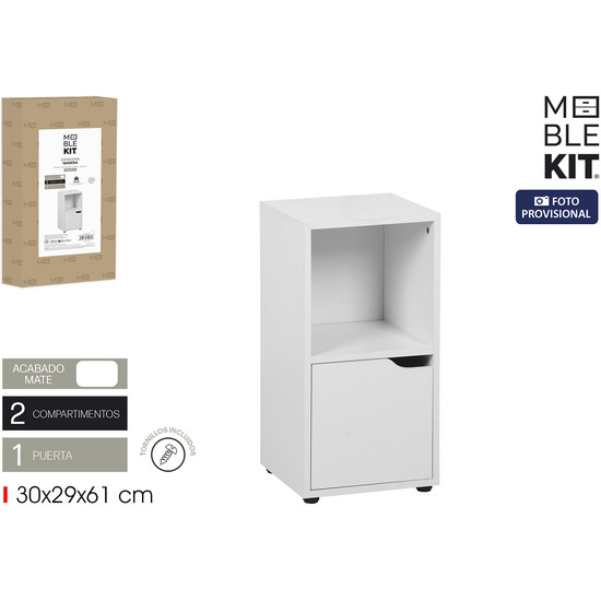 ESTANT.CUBO 2 COMPARTI.CON 1 PUERTA MOBLEKIT image 0