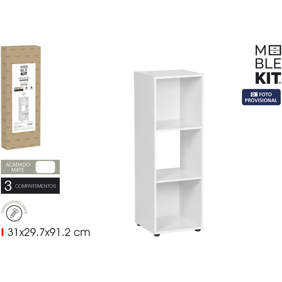 ESTANTERIA CUBO 3 COMPARIMENTOS MOBLEKIT image 0