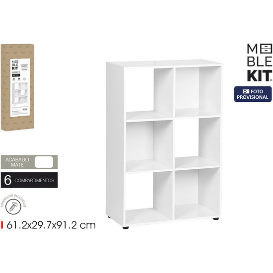 ESTANTERIA CUBO 6 COMPARIMENTOS MOBLEKIT image 0
