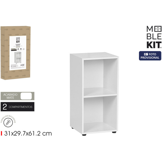 ESTANTERIA CUBO 2 COMPARIMENTOS MOBLEKIT image 0
