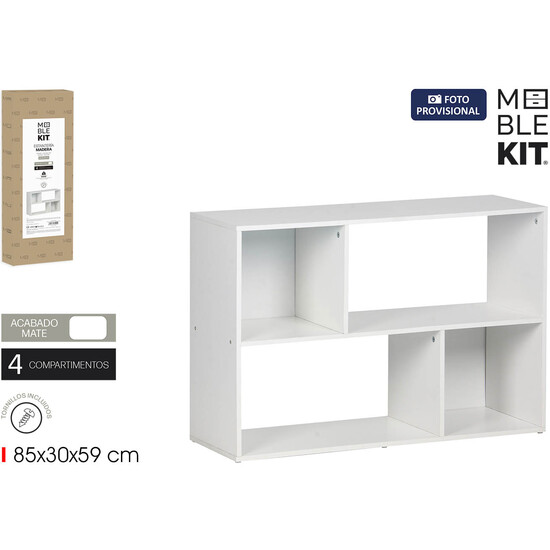 ESTANTER.CUBO/RECT. 4 COMPARIMENTOS MOBLEKIT image 0