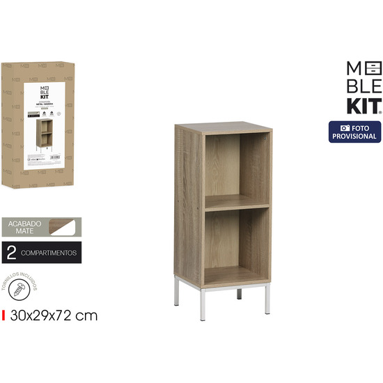ESTANTERI.CUBO 2 COMPART.PATA METAL MOBLEKIT image 0