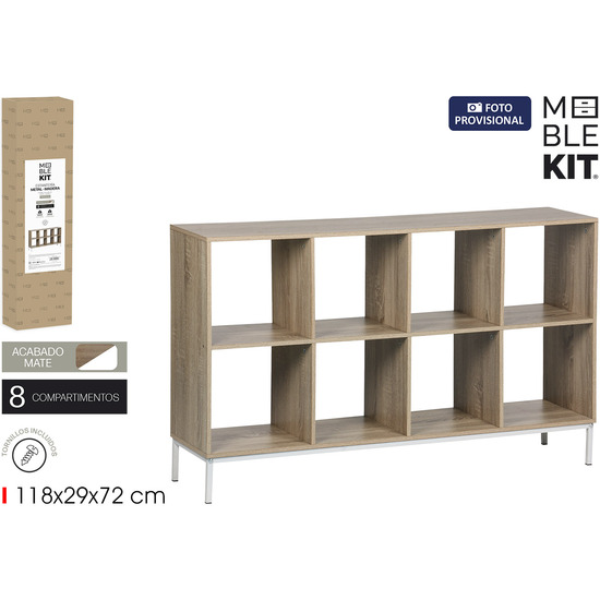 ESTANTERI.CUBO 8 COMPART.PATA METAL MOBLEKIT image 0