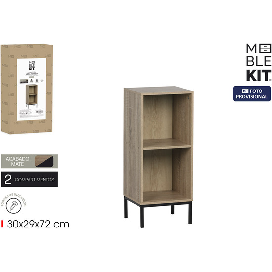 ESTANTERI.CUBO 2 COMPART.PATA METAL MOBLEKIT image 0