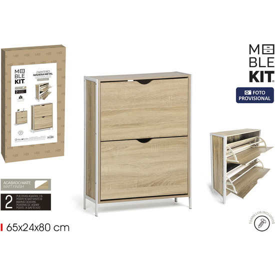 MUEBLE ZAPATERO 2 NIVELES MADMET MOBLEKIT image 0