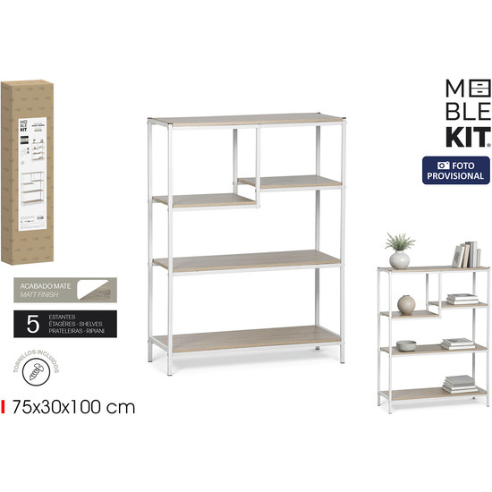 ESTANTERIA MULTIUSOS MADERAMETAL MOBLEKIT image 0